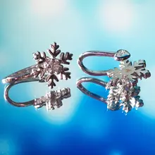 Pendientes de Clip de copos de nieve de estilo coreano para mujer, pendientes sin Piercing de cristal, joyería de moda 2020, pendiente sin orificio de oreja