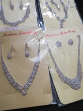 Blijary-Conjunto de joyería nupcial de cristal plateado para dama de honor, Gargantilla geométrica, collar, pendientes para mujer, conjuntos de joyería de boda