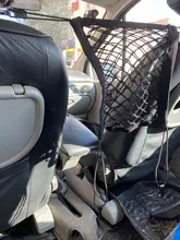 Barrera de malla para asiento de coche, organizador Universal elástico de almacenamiento de asiento de coche, malla y malla para sujetar carga bolso para ganchillo