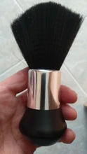 Cepillo de fibra suave para el cuello, brocha de polvo para pelo negro, herramienta práctica de peinado y corte de pelo