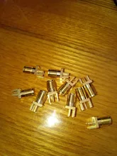 10 Uds 1,6mm SMA clavija soldadura hembra tuerca borde PCB Clip montaje recto oro plateado RF conector soldadura de receptáculo