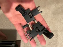 BUIS AR15 táctico, parte delantera y trasera abatible hacia arriba, 45 grados de compensación, rápida, mira de hierro para RL27-0004 de caza