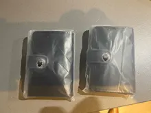 BISI GORO-tarjetero de cuero sintético para hombre y mujer, Protector inteligente de Metal RFID, caja de aluminio, Delgado, 2021