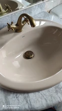 Drain Basin Sink Lavatory Brass-Material Bathroom Antique-Finish Clic-Clac Waterlet Pop-Up