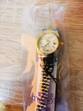 Reginald-Reloj de negocios para hombre y mujer, pulsera de acero, reloj de cuarzo dorado, regalo de San Valentín