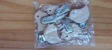 Clip para chupetero libre de BPA de haya, elefante pequeño, forma de corazón, para bebé, DIY, preferidos, 5 unidades