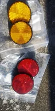 4 Uds Reflector redondo de 2 pulgadas Universal para motocicleta ATV Dirt Bike, naranja y rojo