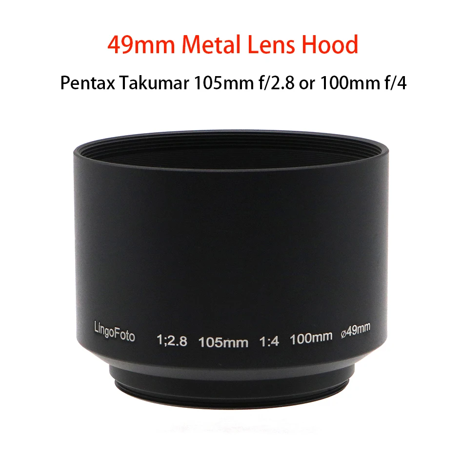 Ввинчиваемая металлическая бленда Для Pentax Takumar 105 мм f/2,8 или 100 мм f/4 , 49 мм
Ввинчиваемая металлическая бленда Для Pentax Takumar 105 мм f/2,8 или 100 мм f/4 , 49 мм