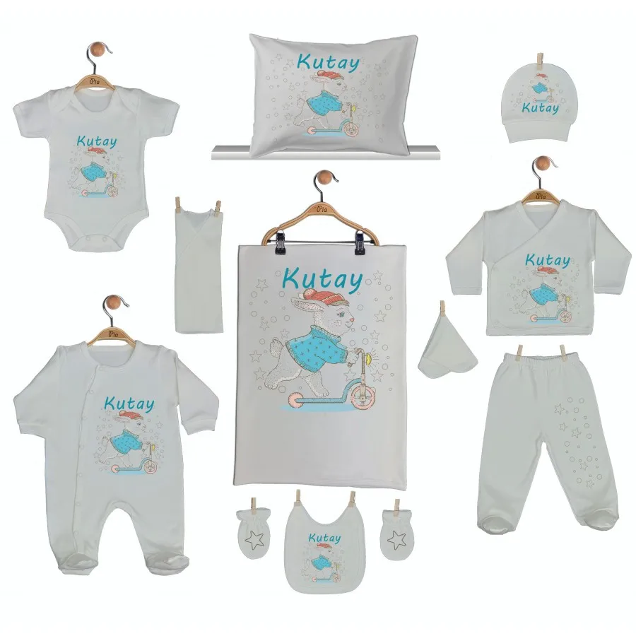 Hospital Output Set New Born Baby Boy set 11 Piece set 100 Cotton Production Custom Name lettering Custom Pouch Baby kit 2021 summer
Hospital Output Set New Born Baby Boy set 11 Piece set 100 Cotton Production Custom Name lettering Custom Pouch Baby kit 2021 summer