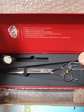 Fenice-Tijeras profesionales de peluquería para perros, tijeras de adelgazamiento curvado para cara y cuerpo, 7,0/7,5 pulgadas, JP 440C, alta calidad