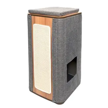 VESPER MDF cat tree-42.5x87x42.5 cm-pebble gray 
VESPER MDF cat tree-42.5x87x42.5 cm-pebble gray