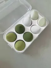 Esponja de esponja en polvo para maquillaje, conjunto de belleza para licuadora, base para aplicar esponja de cosméticos huevo Facial, accesorios de maquillaje, 8 Uds.