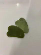2 uds verde Gua Sha placa masajeador para cara de acupresión Natural Jade piedra Facial ojo raspado Guasha salud corporal masaje herramienta