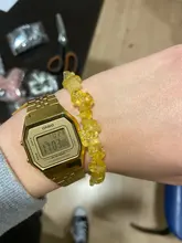 Brazalete de piedras de Gema naturales irregulares, cuentas de viruta elásticas, amazonita pepitas de, brazaletes de cristal de cuarzo rosa para mujer