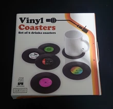 Drink Coaster Table-Mats Nonslip-Pads Coffee-Mug-Cup Vinyl Record Heat-Resistant Creative