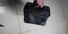 Coofit-Bolsa de maquillaje transparente, neceser de gasa portátil de gran capacidad, organizador de moda, color negro, 1 ud.