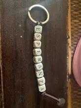 Llavero personalizado con nombre de madera, regalo de Navidad, etiqueta de regalo Favour, hecho a mano, 1 unidad