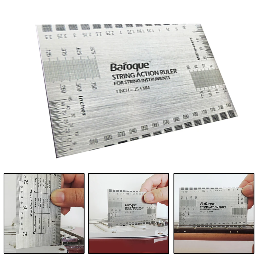 Luthier Guitar Measuring Ruler String Action Gauge String Pitch Ruler for Bass Classical Electric Acoustic Guitar Tools Rulers
Luthier Guitar Measuring Ruler String Action Gauge String Pitch Ruler for Bass Classical Electric Acoustic Guitar Tools Rulers