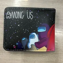 Cartera de cuero PU con dibujos animados para niños, cartera con carcasa para monedas, tarjetero