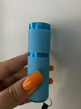 Mini lámpara portátil UV 9 LED Morado para secado de uñas, linterna para esmalte de uñas en Gel artístico, herramientas de máquina