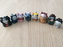 4 Uds Anime figura demonio asesino Kimetsu No Yaiba muñeca Tanjiro Nezuko Zenitsu demonio asesino Kawaii decoración de la habitación de los juguetes de los niños