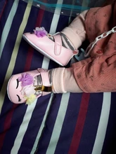 0-18M nuevo bebé niñas unicornio con flores zapatos de bebé de cuero de la PU Zapatos niños zapatos de suela suave cuna Zapatos de primavera y otoño en primer lugar los caminantes