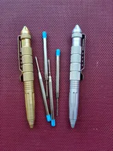 Plumas tácticas prácticas EDC, rompevidrio de aluminio, pluma de supervivencia táctica de autodefensa, herramienta de Camping multifunción para escribir