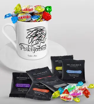 Personalized Psychiatrist Turkish coffee Cup Selamlique Mixed Turkish Coffee House and Haribo Candy Gift Seti-2
Personalized Psychiatrist Turkish coffee Cup Selamlique Mixed Turkish Coffee House and Haribo Candy Gift Seti-2
