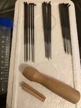 20 unids/set agujas de coser 3 tamaños agujas de fieltrar Artesanato de Pocked agujas conjunto de bricolaje herramientas con mango de madera