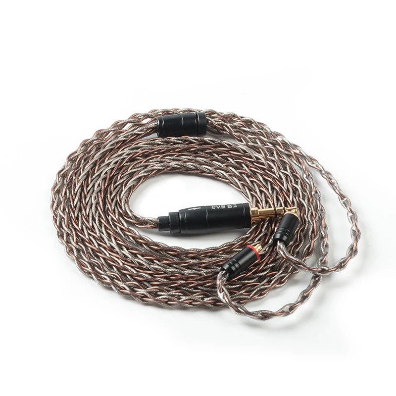 KBEAR Rhyme 8Core UPOCC Hybrid Copper-Silver Earphone Cable 2PIN/MMCX/QDC/TFZ Headphone Connector Use KS2 KS1 TRI I3 IEM Earbuds |