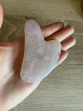 Rascador de Jade Rosa Natural, masajeador de Estiramiento facial Gouache para cara, tablero Gua Sha, piel facial, relajación, adelgazamiento de belleza para ojo, cuello, elevación fina