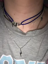 Collar con forma de relámpago para mujer, gargantilla de cadena de eslabones dorados a la moda, collar con abalorio para el cuello, joyería para mujer 2020