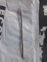 1 ud. Utensilio para quitar espinillas y granos de acné de comedona de plata de 80mm agujas inoxidables para eliminar limpiador de poros herramientas de belleza