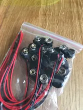 10 Uds 9V batería Snap clip conector cables titular