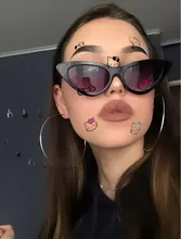 Glasses Women Accessories Radiation-Protection Cat-Eye-Shades New UV Candy Integrated