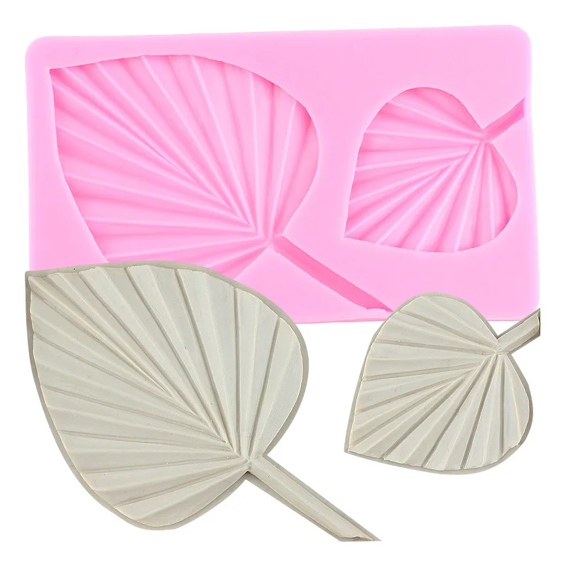 

Palm Leaf Silicone Mold Leaves Cupcake Topper Fondant Molds Sugarcraft Cake Decorating Tools Clay Resin Chocolate Gumpaste Mould