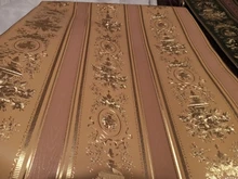 Foil Wallpaper Roll Papel-De-Parede Beibehang Floral Waterproof Luxury Gold Strip