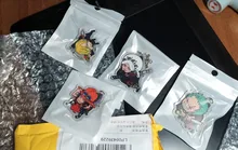 LLavero de una pieza con colgante acrílico de doble cara, accesorios de Anime, llavero de dibujos animados, 2019