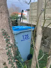 Cubo de basura personalizado para el hogar, pegatina con número y nombre de la calle, decoración de vinilo, 3 uds.