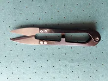 1 uds/venta al por mayor de acero de alto carbono de alta calidad de corte de línea de pescado tijeras 15g/10,5 cm en forma de U-línea de pesca tijeras de coser wholesa