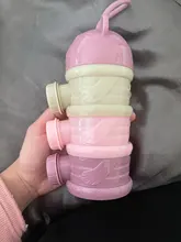 Caja portátil de almacenamiento de alimentos para bebé, oso antiniebla DE 3/4 capas, caja de polvo de leche de cereales esencial con apertura lateral, recipiente para aperitivos para bebés pequeños