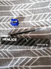 HENLICS delineador de ojo delineador color negro resistente al agua lápiz gran maquillaje de Ojos de larga duración de trazador de líneas del ojo Pen ojo cosmética herramienta + Sacapuntas de lápiz maquillaje mujer