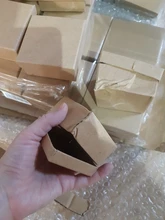 Caja de cartón para joyería de 12 uds, caja para anillo, collar, pulseras, brazaletes, cajas con esponja en el interior, rectángulo, multicolor