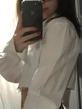 White Shirt Blouse Crop-Top Collar Flare-Sleeve Ladies Tops Turn-Down Bclout Female Sexy