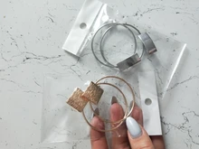 De moda geométrica redonda Clip en pendientes sin oreja perforada Clip de Metal Simple gran pendiente para las mujeres, joyería de moda