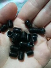 10/50 Uds M2 M2.5 M3 M3.5 M4 M5 M6 M8 DIN916 Grado negro 12,9 aleación hexagonal de acero hexágono Allen taza punto comida tornillo perno