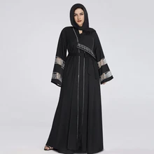 Diamond Black Muslim Abaya Caftan Marocain Eid Dress Islamic Clothing Long Sleeve Muslim Dress for Women 2022
Diamond Black Muslim Abaya Caftan Marocain Eid Dress Islamic Clothing Long Sleeve Muslim Dress for Women 2022