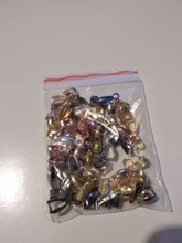 50 unids/lote 5x14mm 6x17mm 8x20mm 7 colores colgantes plateados broches conectores cuentas de cobre cuentas de bola hallazgos de joyería