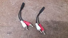 Adaptador de Audio Y vídeo estéreo, Cable doble RCA, 3,5mm, conector hembra a 2RCA, Enchufe macho, 3,5 Y, convertidor de enchufe