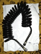 Manguera de aire de aerógrafo profesional, bobina de resorte de PU de 3m(10 ) con accesorios de tamaño estándar de 1/8 en ambos extremos para aerógrafo